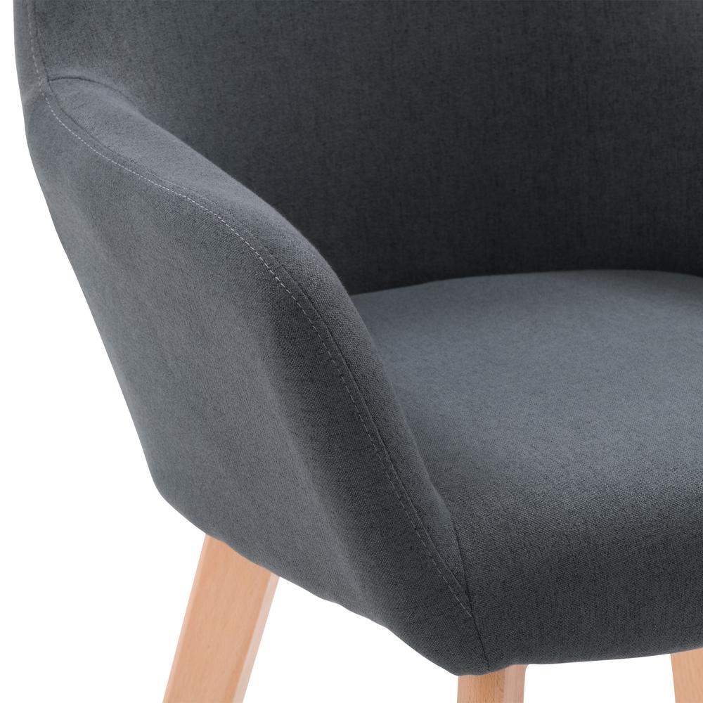 CorLiving Ayla Upholstered Side Chair in Dark Grey. Picture 11