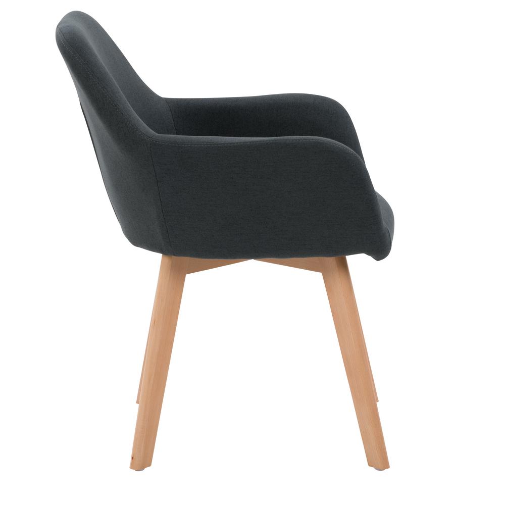 CorLiving Ayla Upholstered Side Chair in Dark Grey. Picture 6