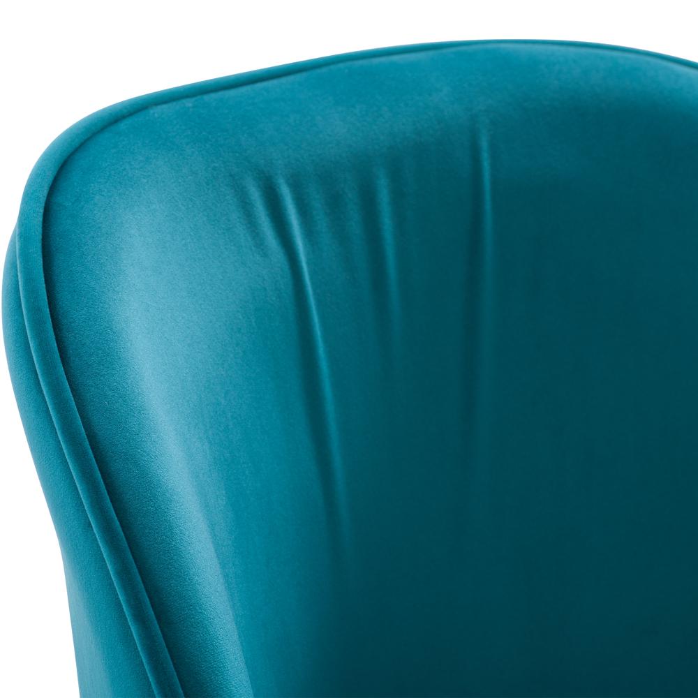 CorLiving Ayla Velvet Upholstered Side Chair in Teal. Picture 10