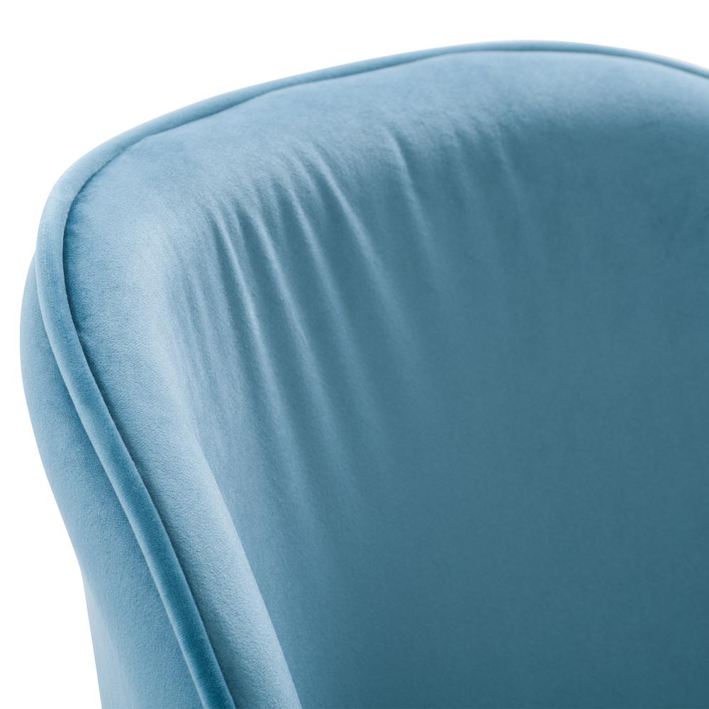 CorLiving Ayla Velvet Upholstered Side Chair in Blue. Picture 11