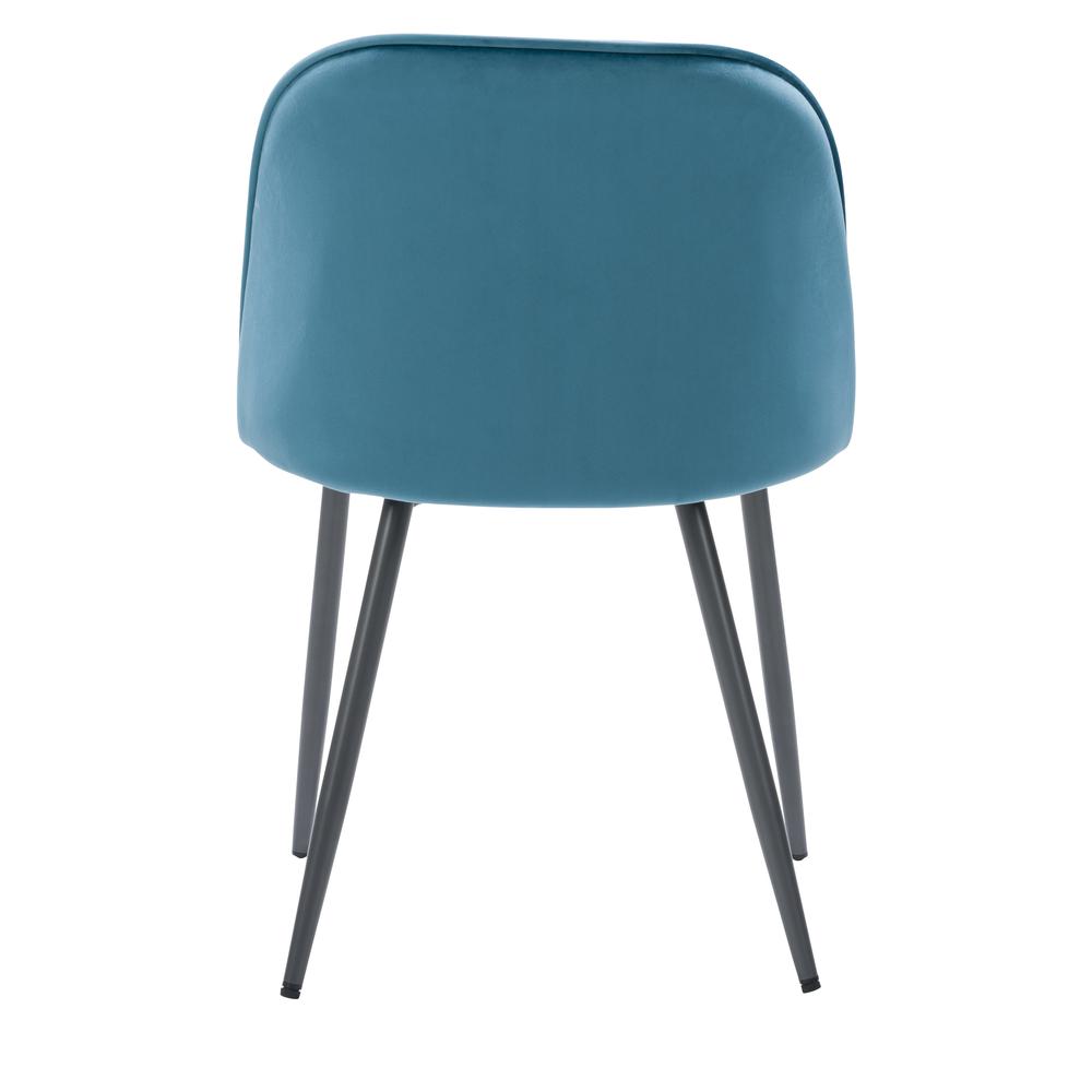 CorLiving Ayla Velvet Upholstered Side Chair in Blue. Picture 7