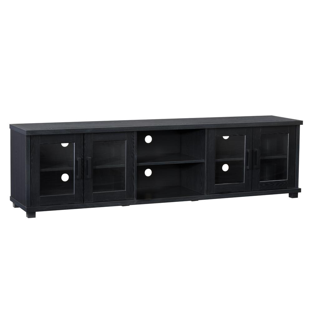 LFF-100-B Fremont TV Bench with Glass Cabinets for TVs up to 90". Picture 3