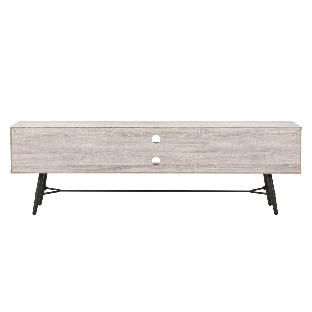 Distressed Light Grey with White Duotone TV Bench with Splayed Legs for TVs up to 80". Picture 5