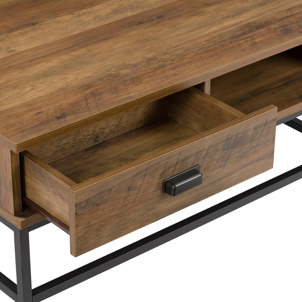 CorLiving Fort Worth Brown Wood Grain Finish Nesting Coffee Table. Picture 8