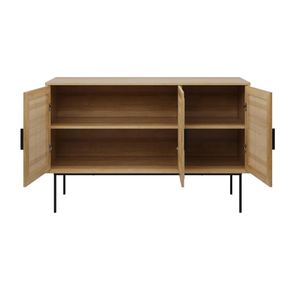 CorLiving Wood Sideboard Buffet, Light Wood. Picture 2