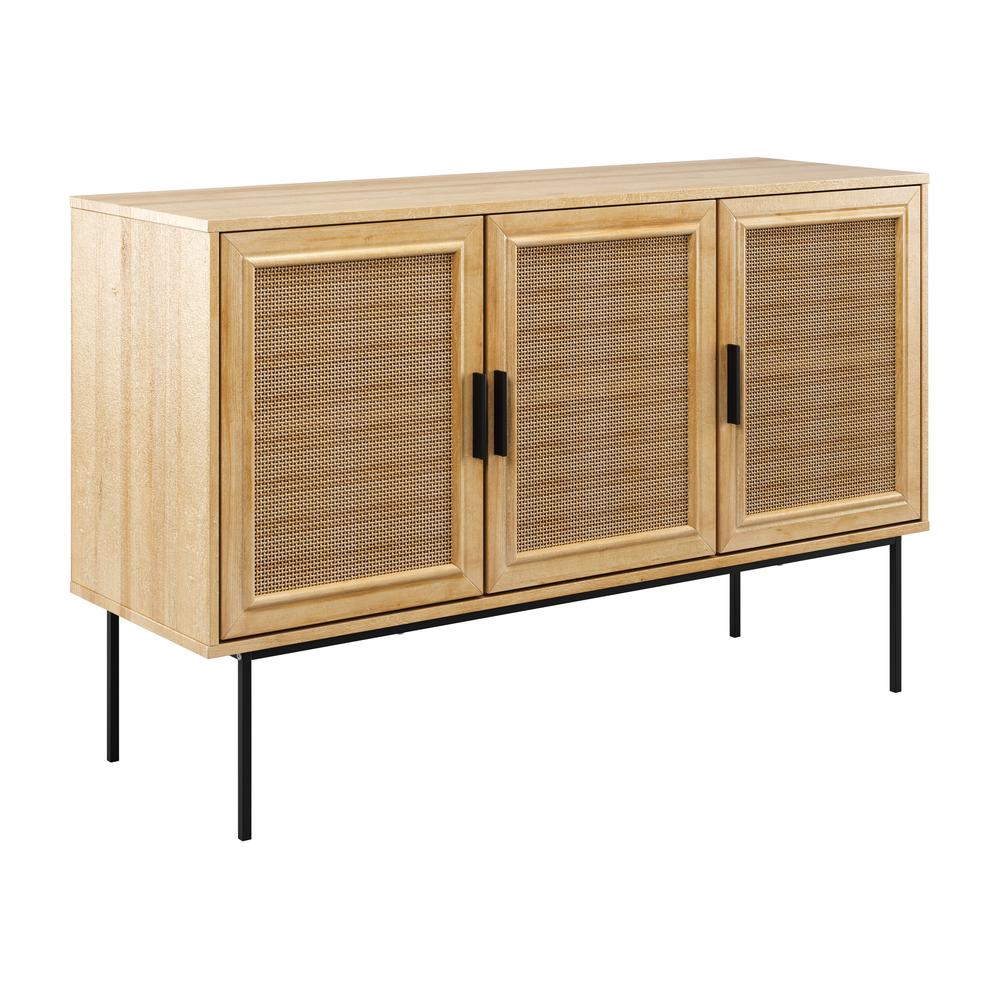 CorLiving Wood Sideboard Buffet, Light Wood. Picture 3