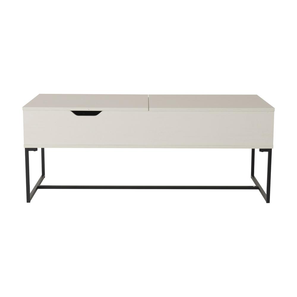 CorLiving White Lift Top Coffee Table, White Distressed Wood. Picture 1