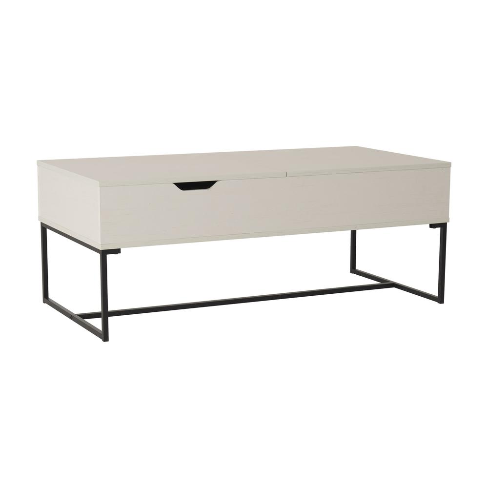 CorLiving White Lift Top Coffee Table, White Distressed Wood. Picture 2