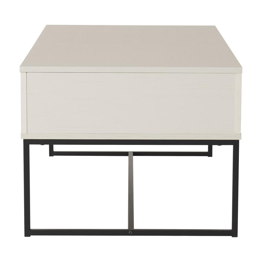 CorLiving White Lift Top Coffee Table, White Distressed Wood. Picture 4