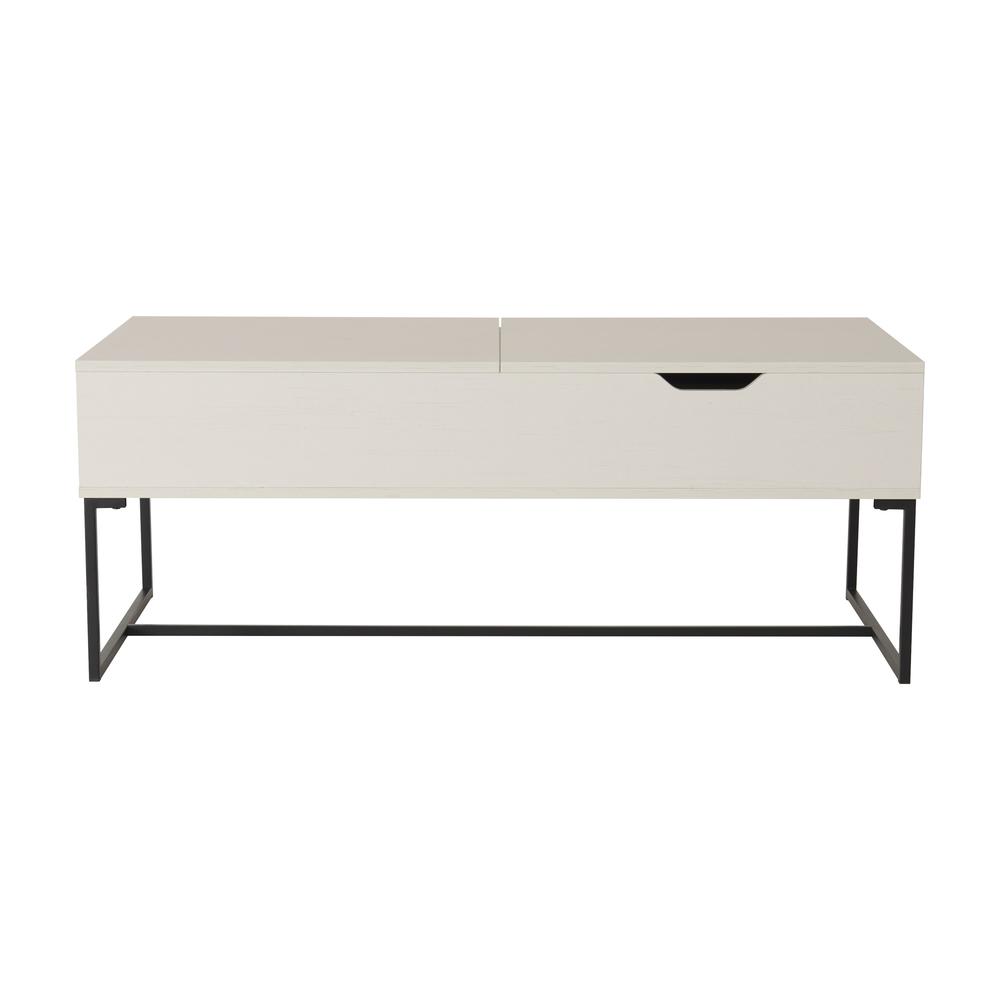 CorLiving White Lift Top Coffee Table, White Distressed Wood. Picture 6