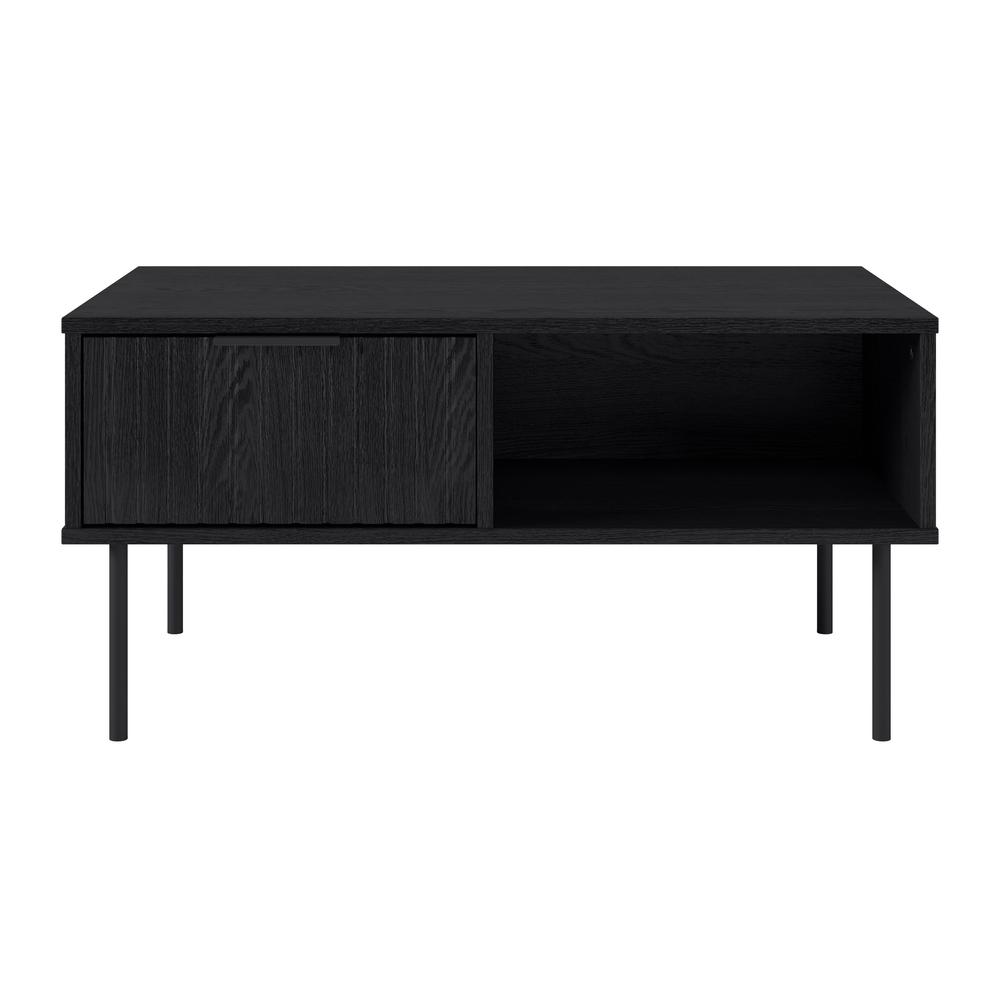 Lysander Black Fluted Coffee Table. Picture 1