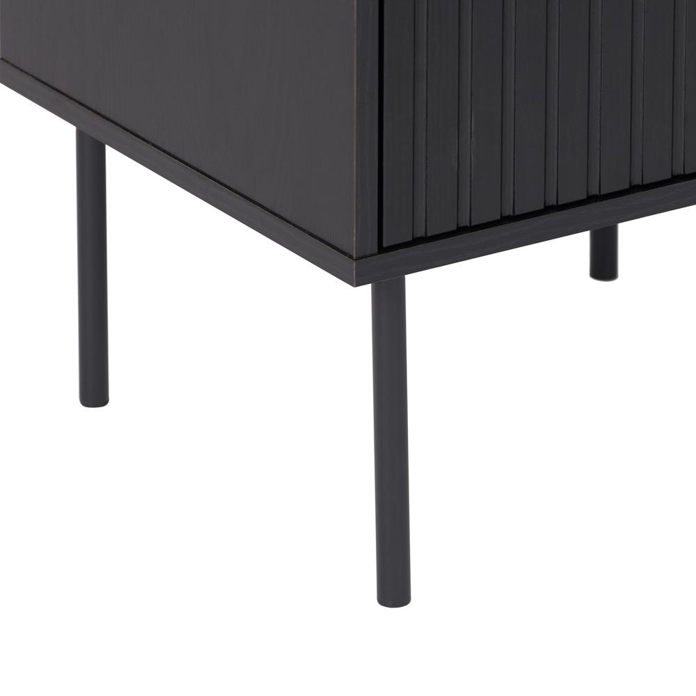 Lysander Black Fluted Side Table. Picture 7
