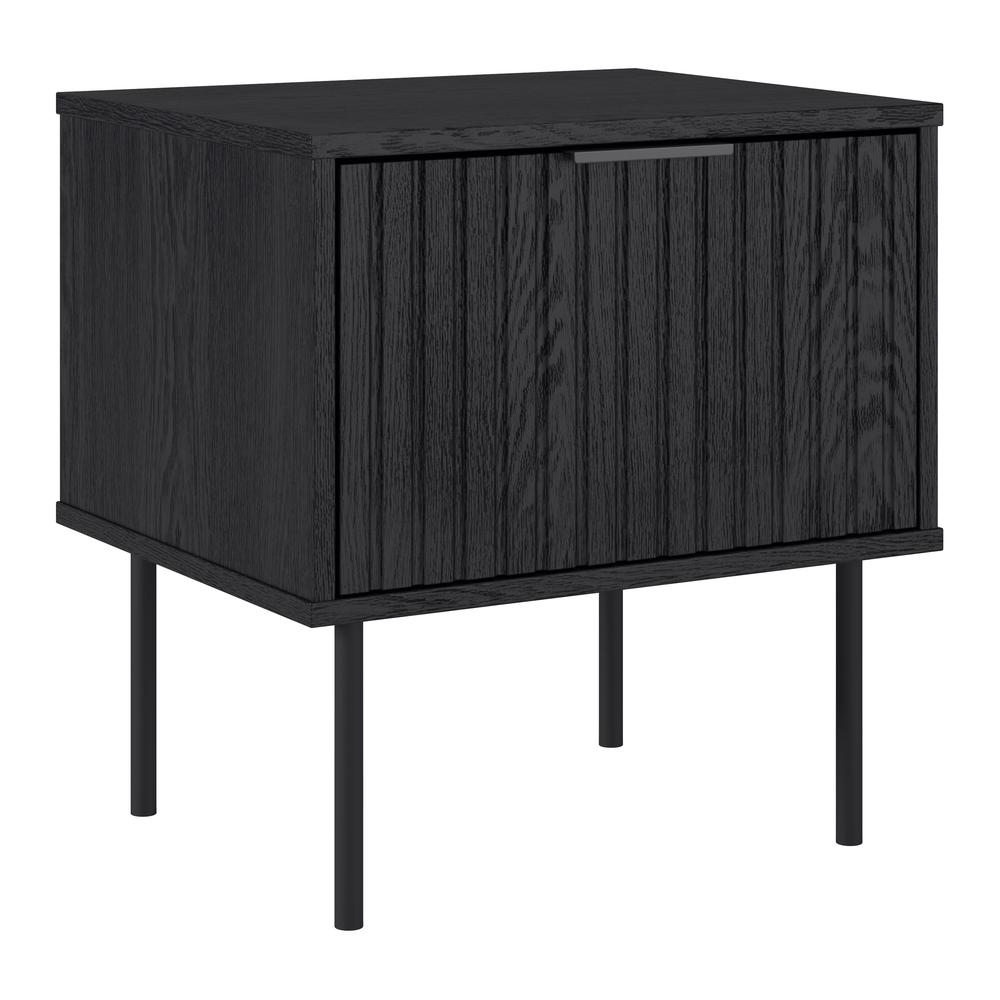 Lysander Black Fluted Side Table. Picture 2