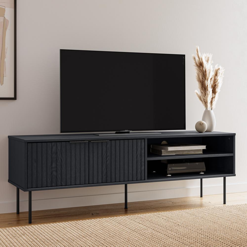 Lysander Black Fluted TV Stand. Picture 5