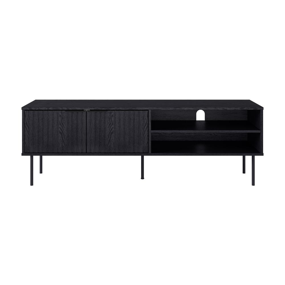 Lysander Black Fluted TV Stand. Picture 1
