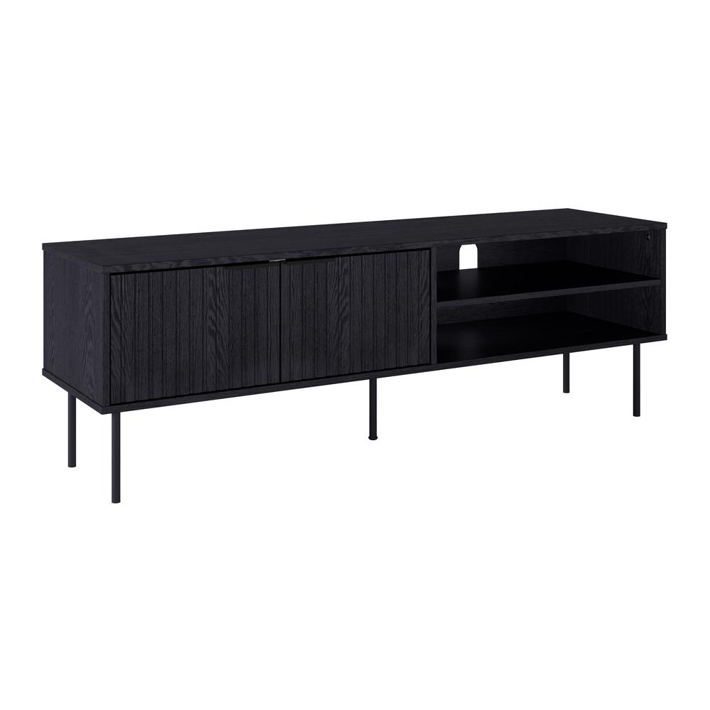 Lysander Black Fluted TV Stand. Picture 3