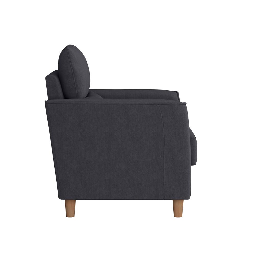 CorLiving Georgia Dark Grey Upholstered Accent Chair. Picture 4