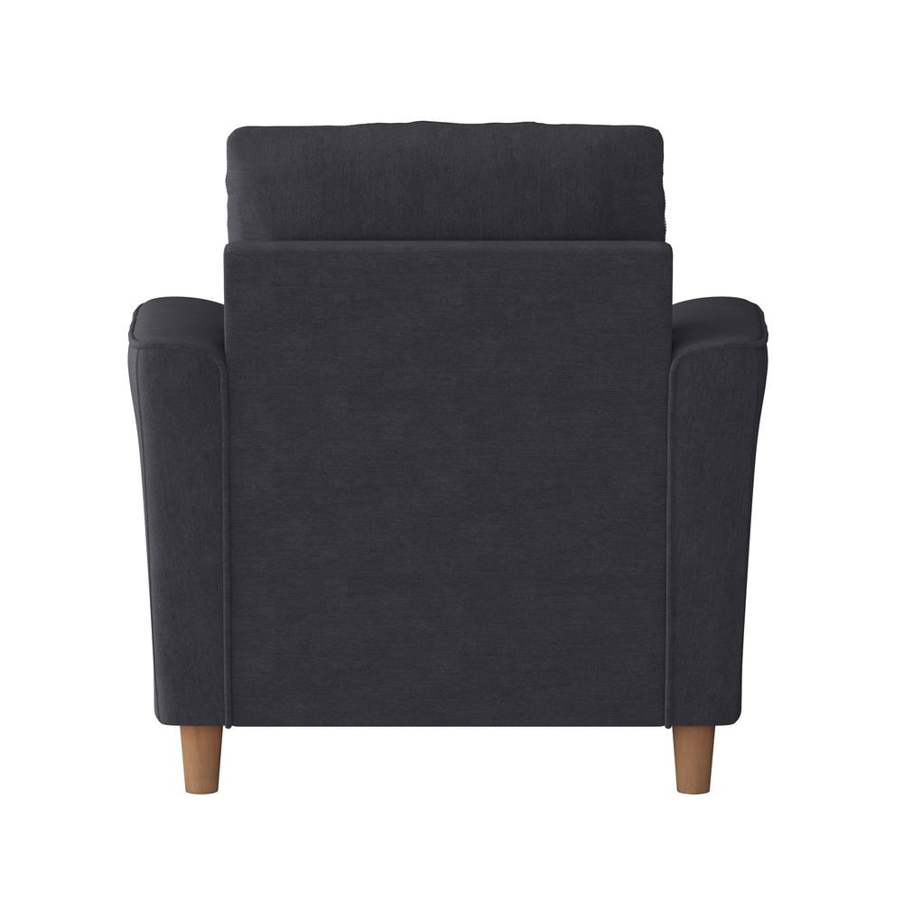 CorLiving Georgia Dark Grey Upholstered Accent Chair. Picture 5