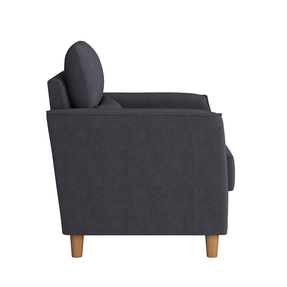 CorLiving Georgia Dark Grey Upholstered Accent Chair And A Half. Picture 4