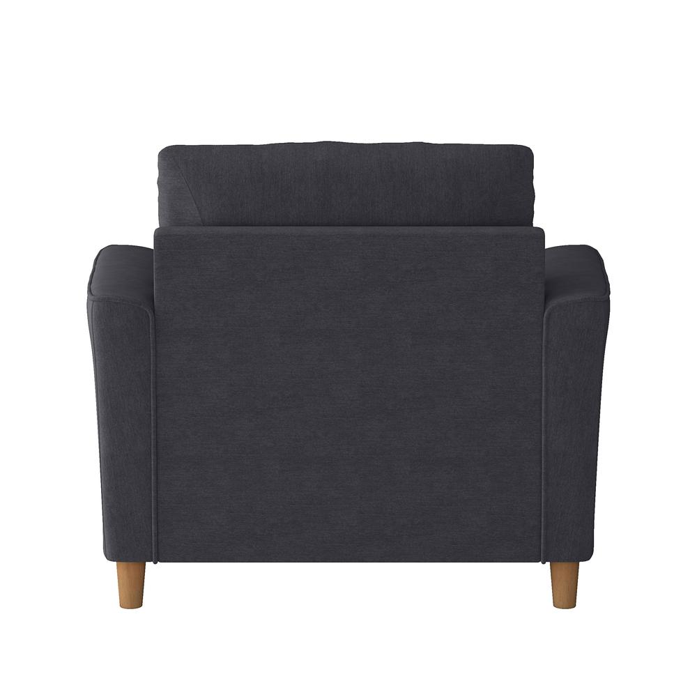 CorLiving Georgia Dark Grey Upholstered Accent Chair And A Half. Picture 5