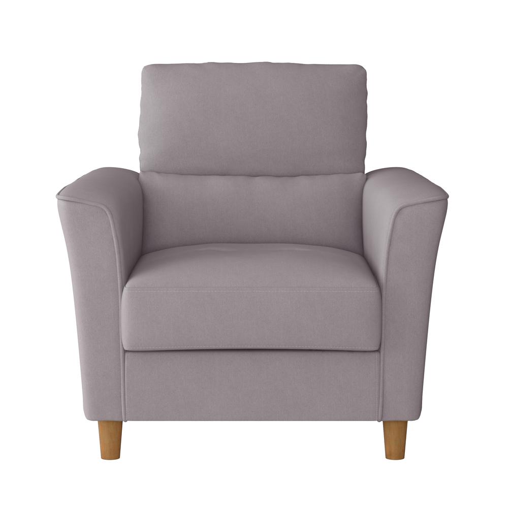 CorLiving Georgia Light Grey Upholstered Accent Chair. Picture 1