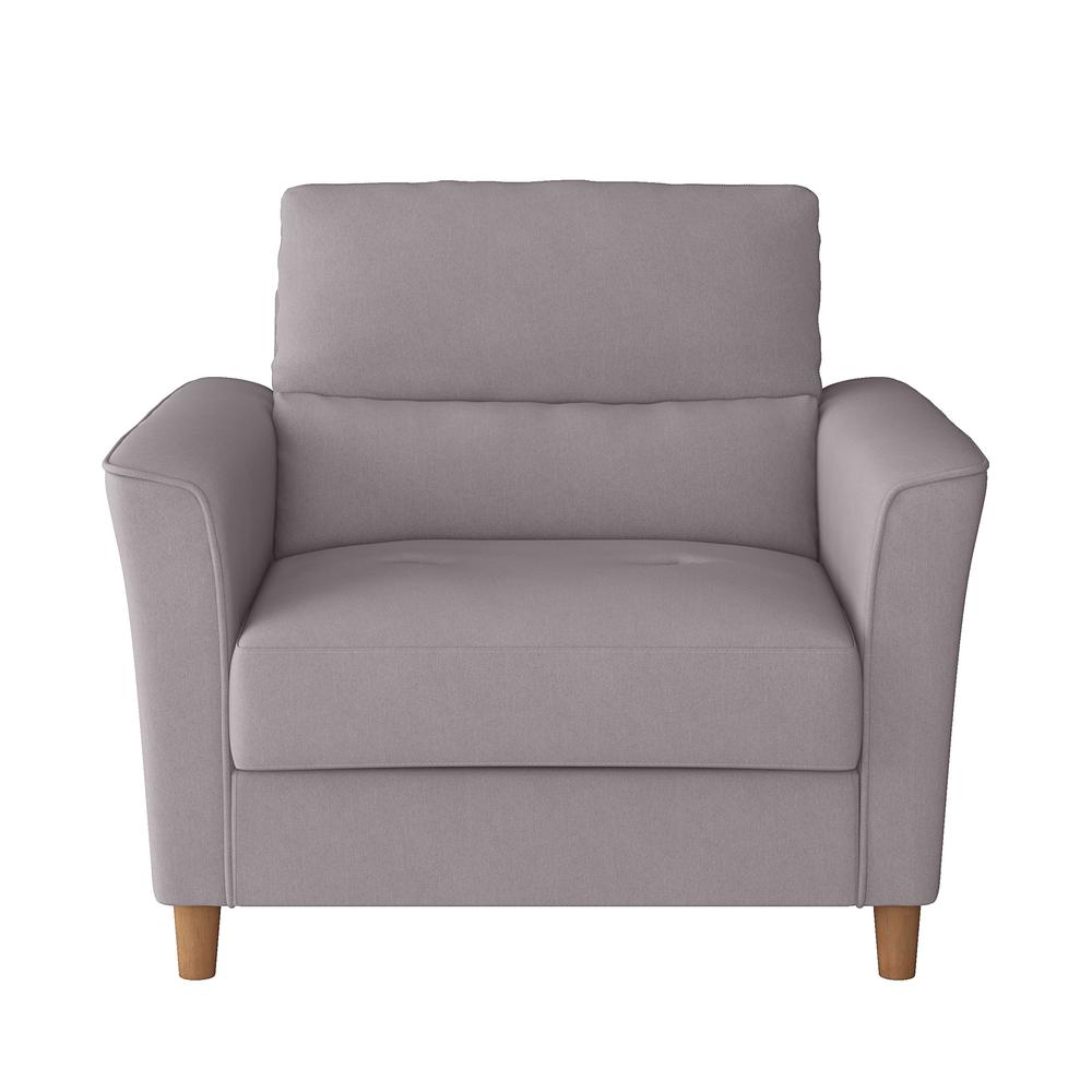 CorLiving Georgia Light Grey Upholstered Accent Chair And A Half. Picture 1