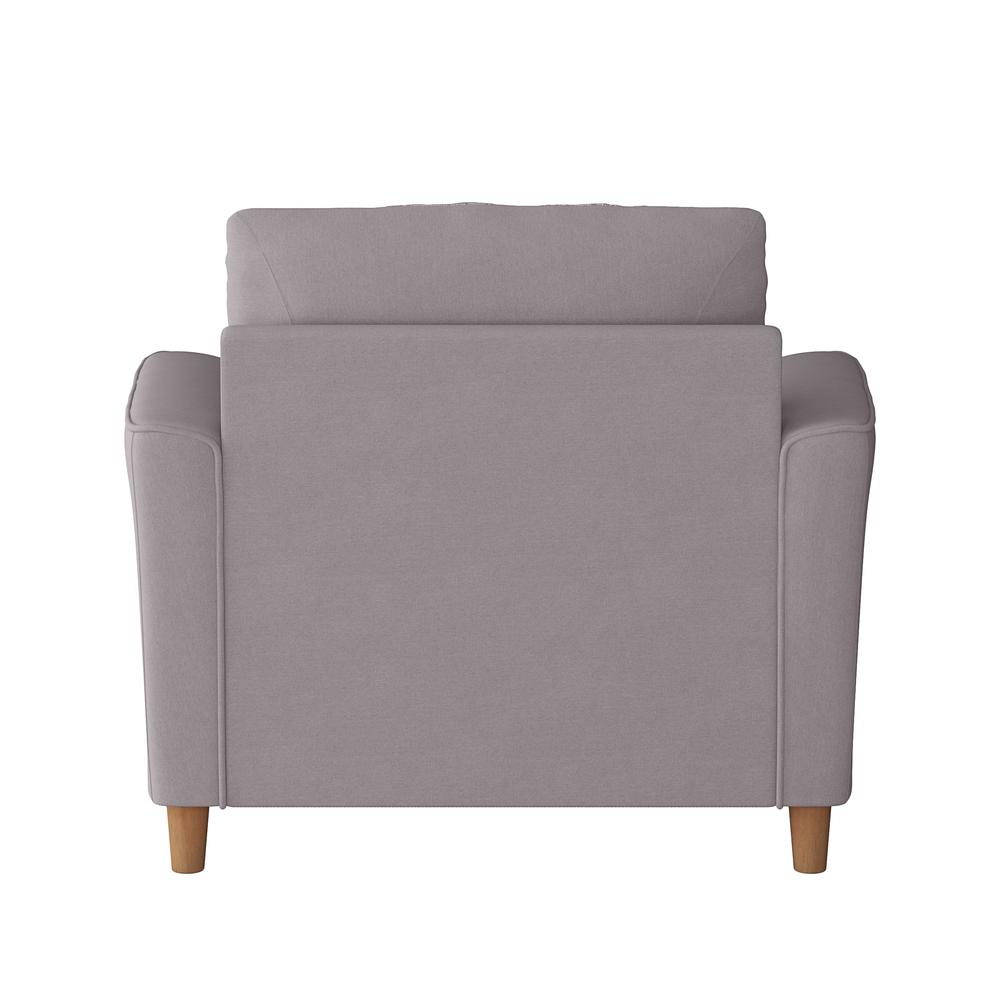 CorLiving Georgia Light Grey Upholstered Accent Chair And A Half. Picture 5