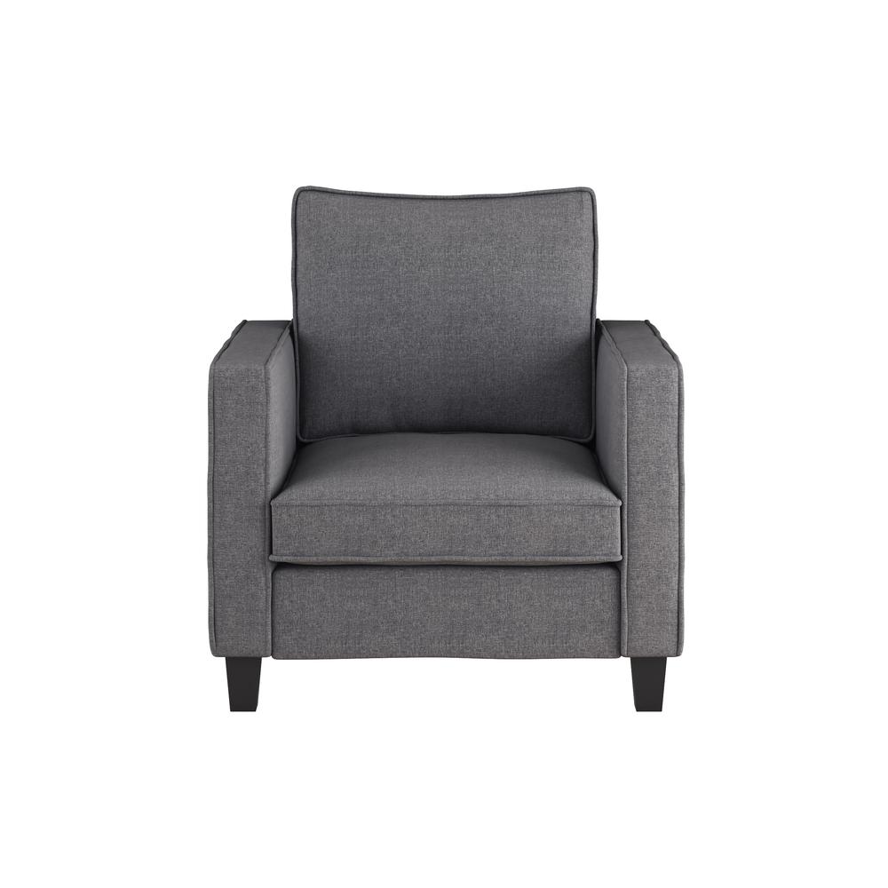 CorLiving Georgia Grey Fabric Accent Chair. Picture 1