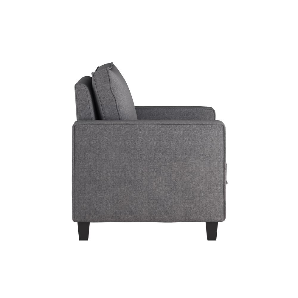 CorLiving Georgia Grey Fabric Accent Chair. Picture 4