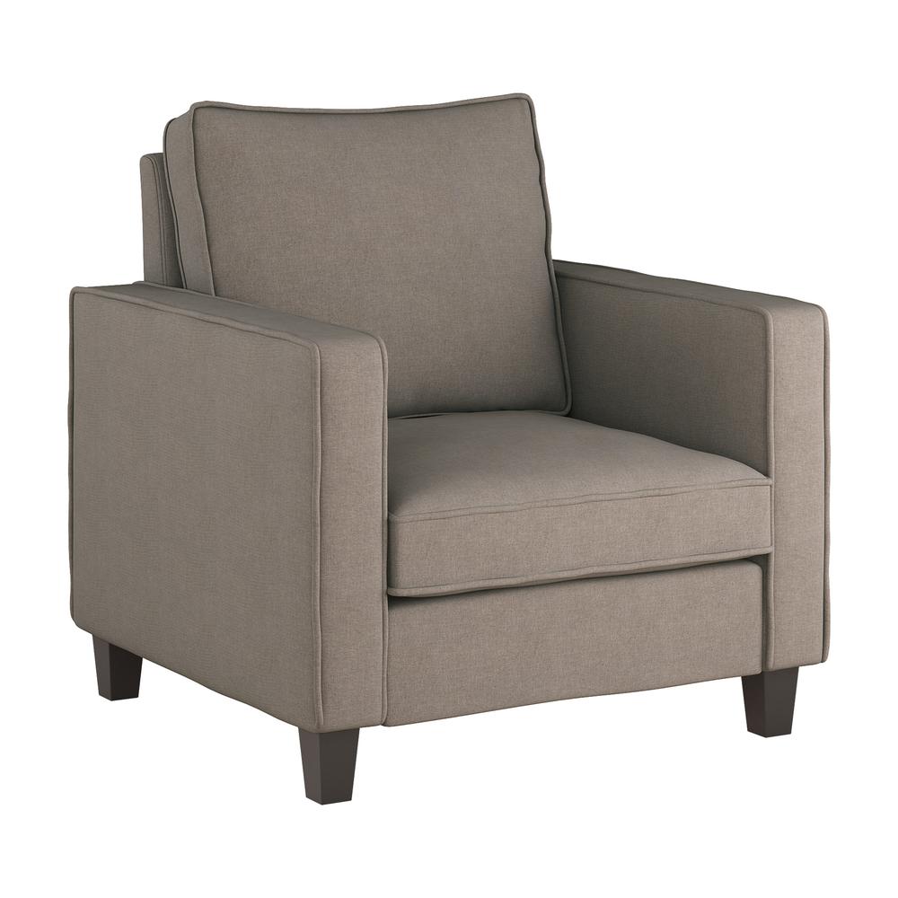 CorLiving Georgia Taupe Polyester Accent Chair. Picture 2