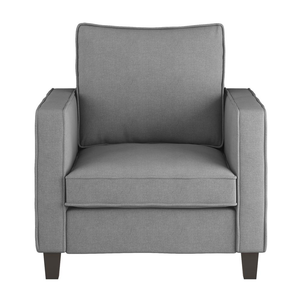 CorLiving Georgia Light Grey Polyester Accent Chair. Picture 1