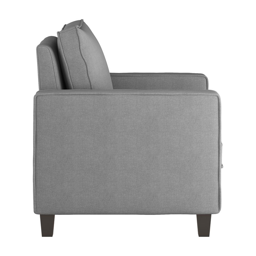 CorLiving Georgia Light Grey Polyester Accent Chair. Picture 3
