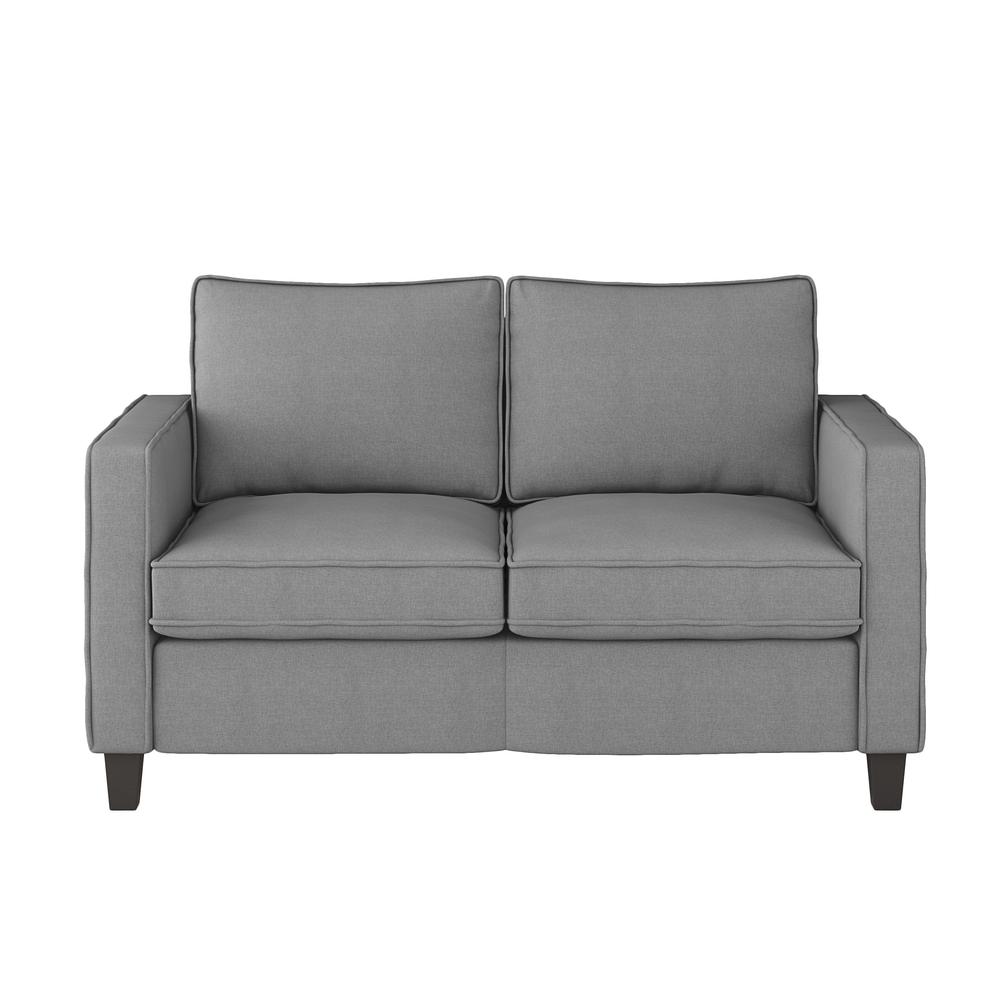 CorLiving Georgia Light Grey Polyester Loveseat Sofa. Picture 1