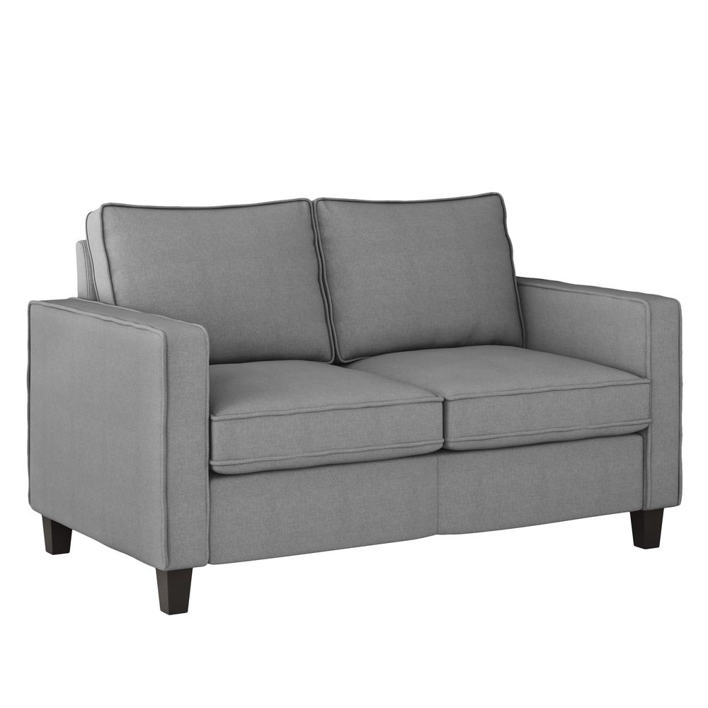 CorLiving Georgia Light Grey Polyester Loveseat Sofa. Picture 2