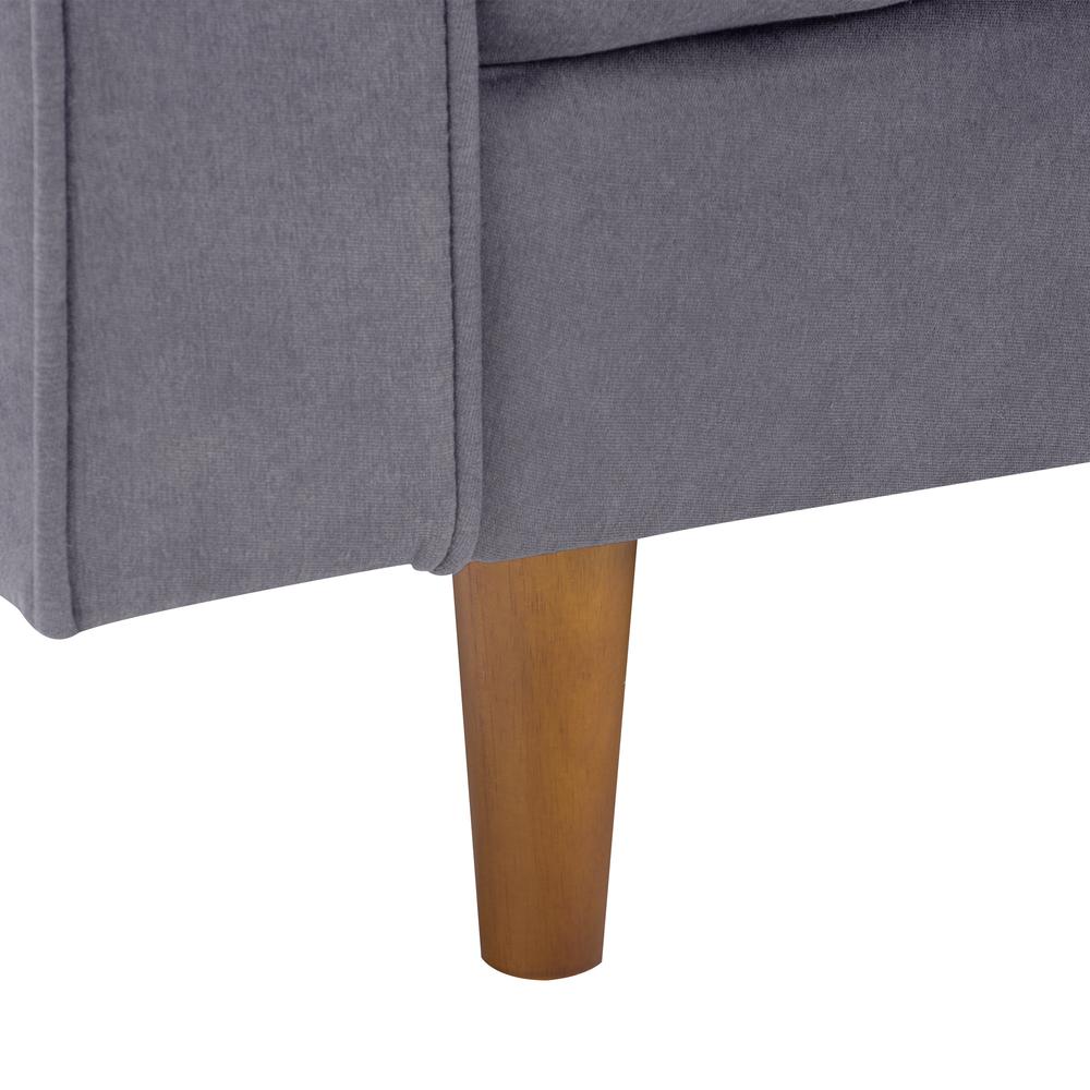 CorLiving Mulberry Fabric Upholstered Modern Accent Chair, Grey. Picture 9