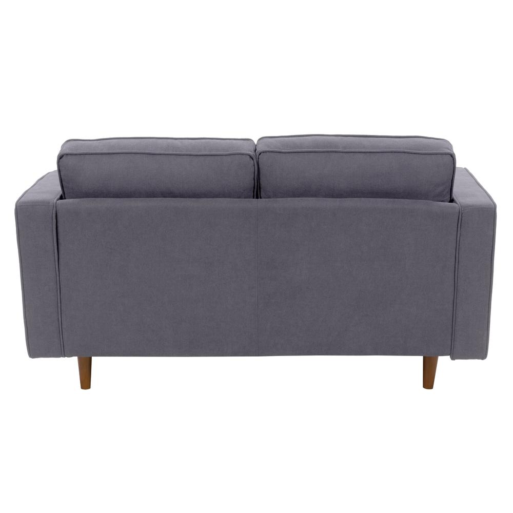 CorLiving Mulberry Fabric Upholstered Modern Loveseat, Grey. Picture 5