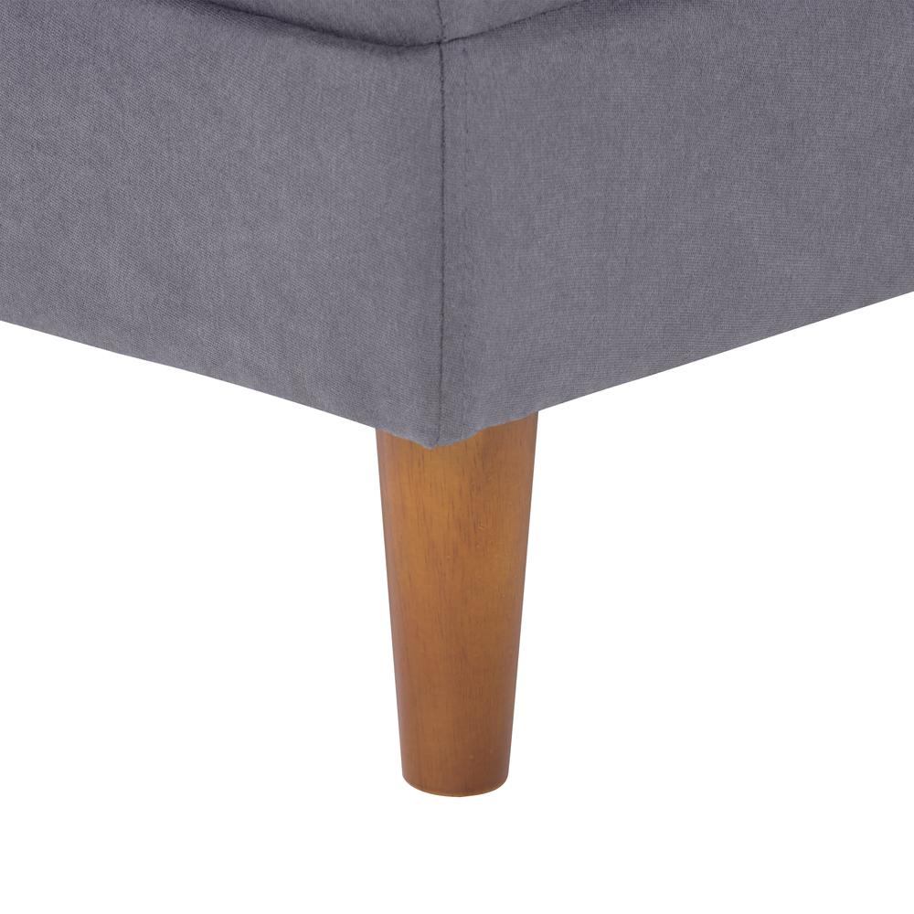 CorLiving Mulberry Fabric Upholstered Modern Ottoman, Grey. Picture 8