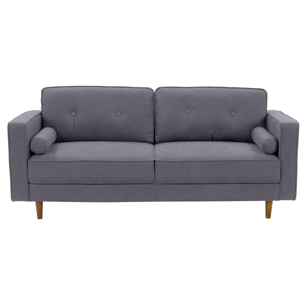 CorLiving Mulberry Fabric Upholstered Modern Sofa, Grey. Picture 1