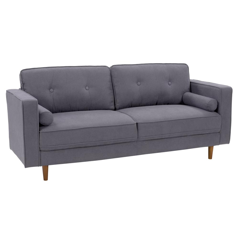 CorLiving Mulberry Fabric Upholstered Modern Sofa, Grey. Picture 3