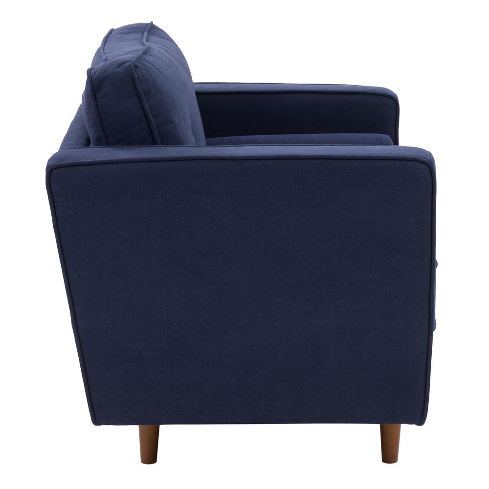 CorLiving Mulberry Fabric Upholstered Modern Accent Chair, Navy Blue. Picture 4