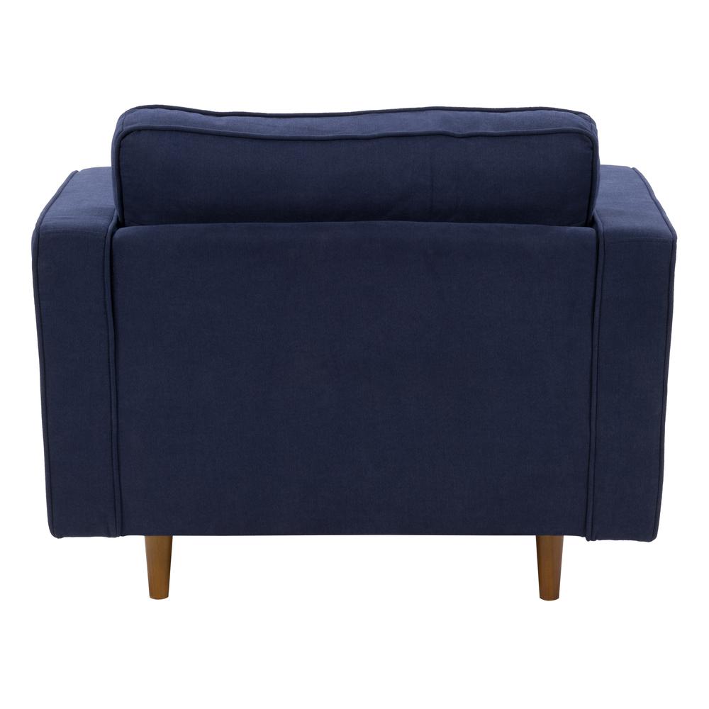 CorLiving Mulberry Fabric Upholstered Modern Accent Chair, Navy Blue. Picture 5