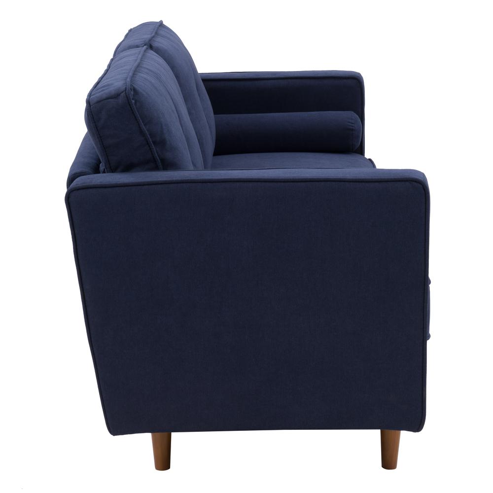 CorLiving Mulberry Fabric Upholstered Modern Sofa, Navy Blue. Picture 4