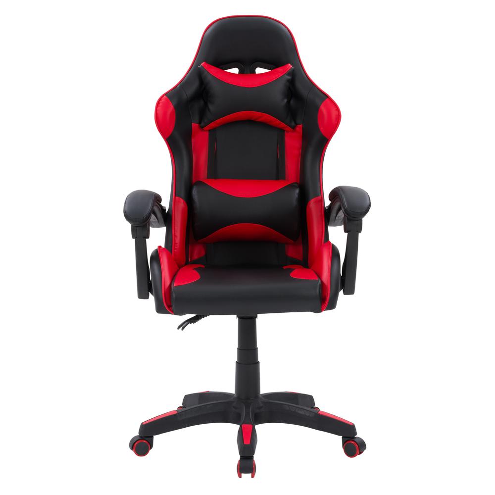 CorLiving Ravagers Gaming Chair in Black and Red. Picture 1