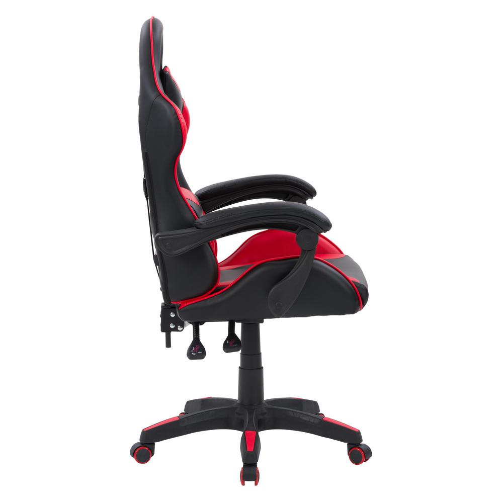 CorLiving Ravagers Gaming Chair in Black and Red. Picture 5