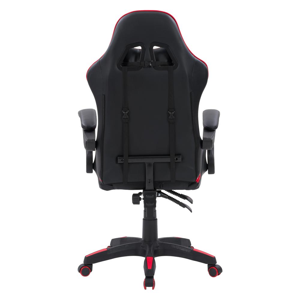 CorLiving Ravagers Gaming Chair in Black and Red. Picture 6