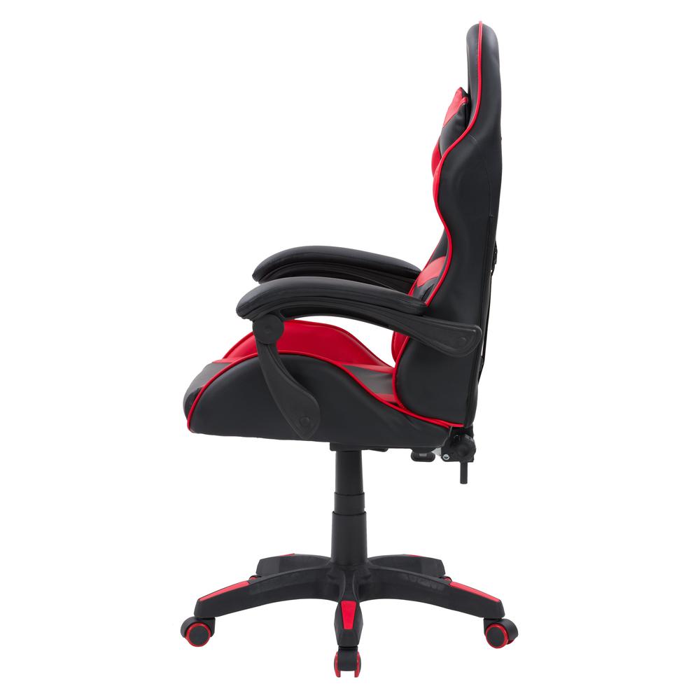 CorLiving Ravagers Gaming Chair in Black and Red. Picture 7