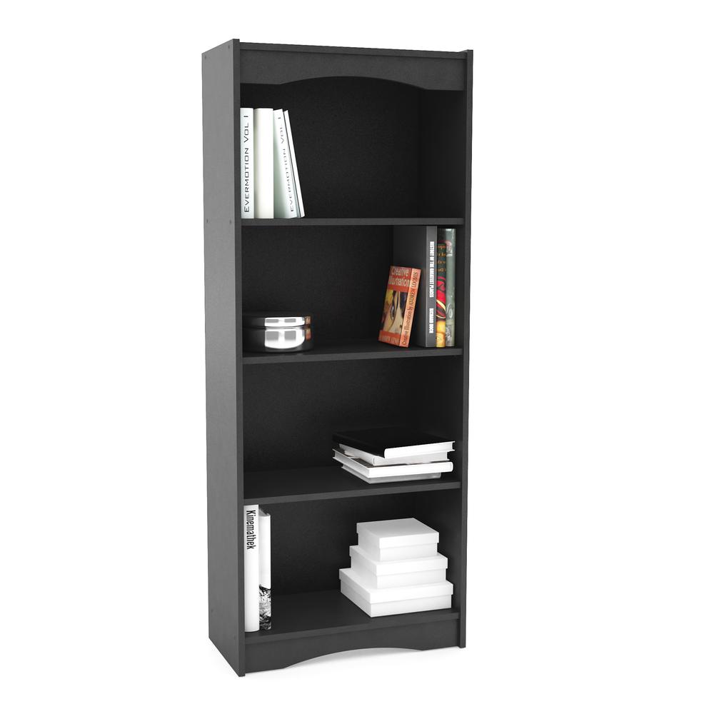 Hawthorn 60" Tall Bookcase in Midnight Black. Picture 4