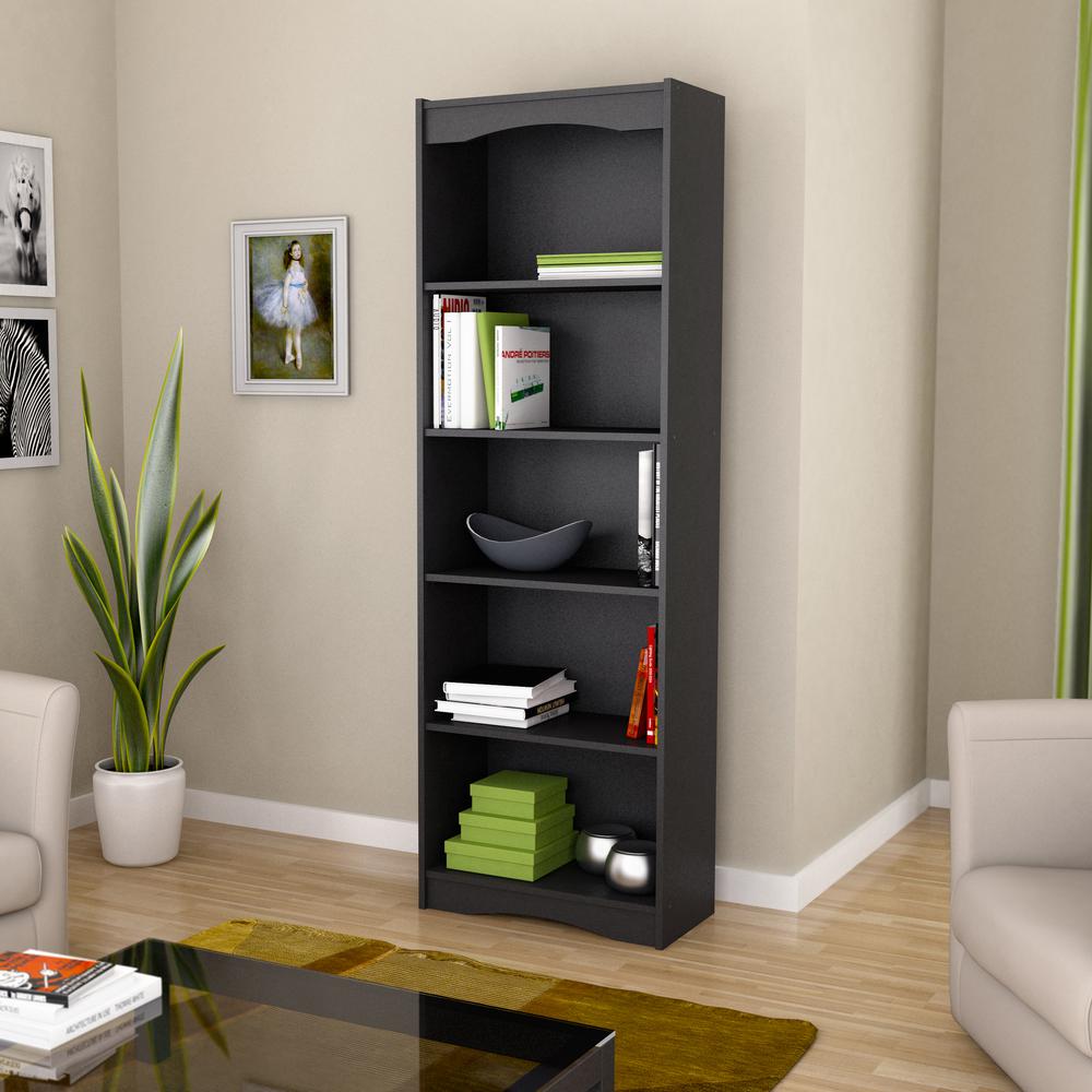 Hawthorn 72" Tall Bookcase in Midnight Black. Picture 2