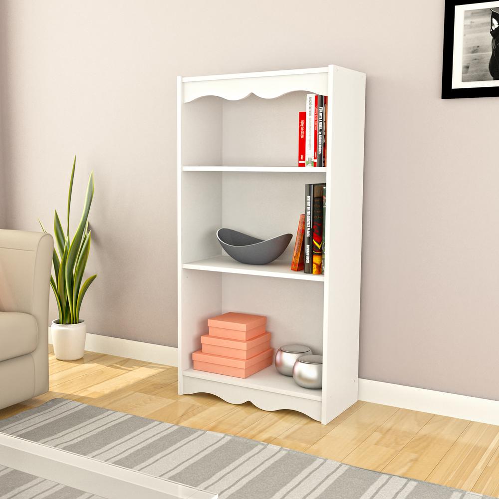 Hawthorn 48" Tall Bookcase in Frost White. Picture 2