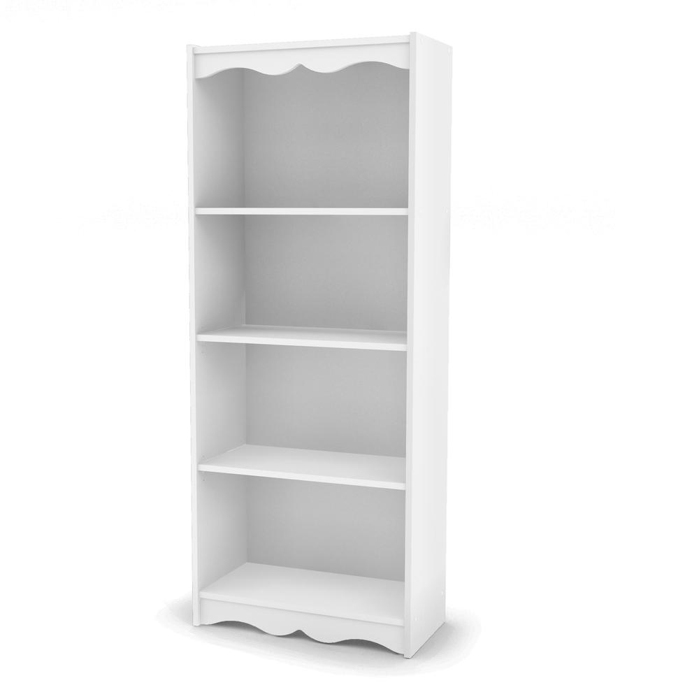 Hawthorn 60" Tall Bookcase in Frost White. Picture 1